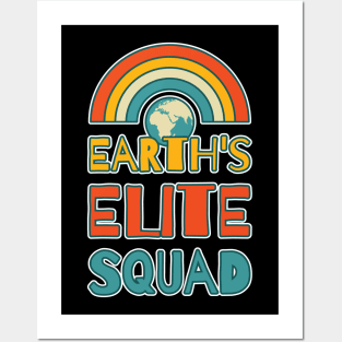 Earth's (Kids) Elite Squad Retro Posters and Art